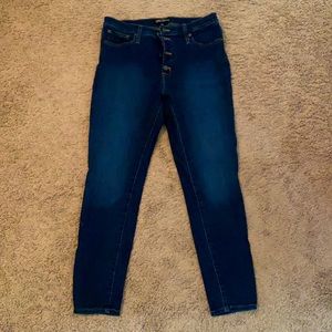 J Crew mercantile high rise skinny button fly jeans